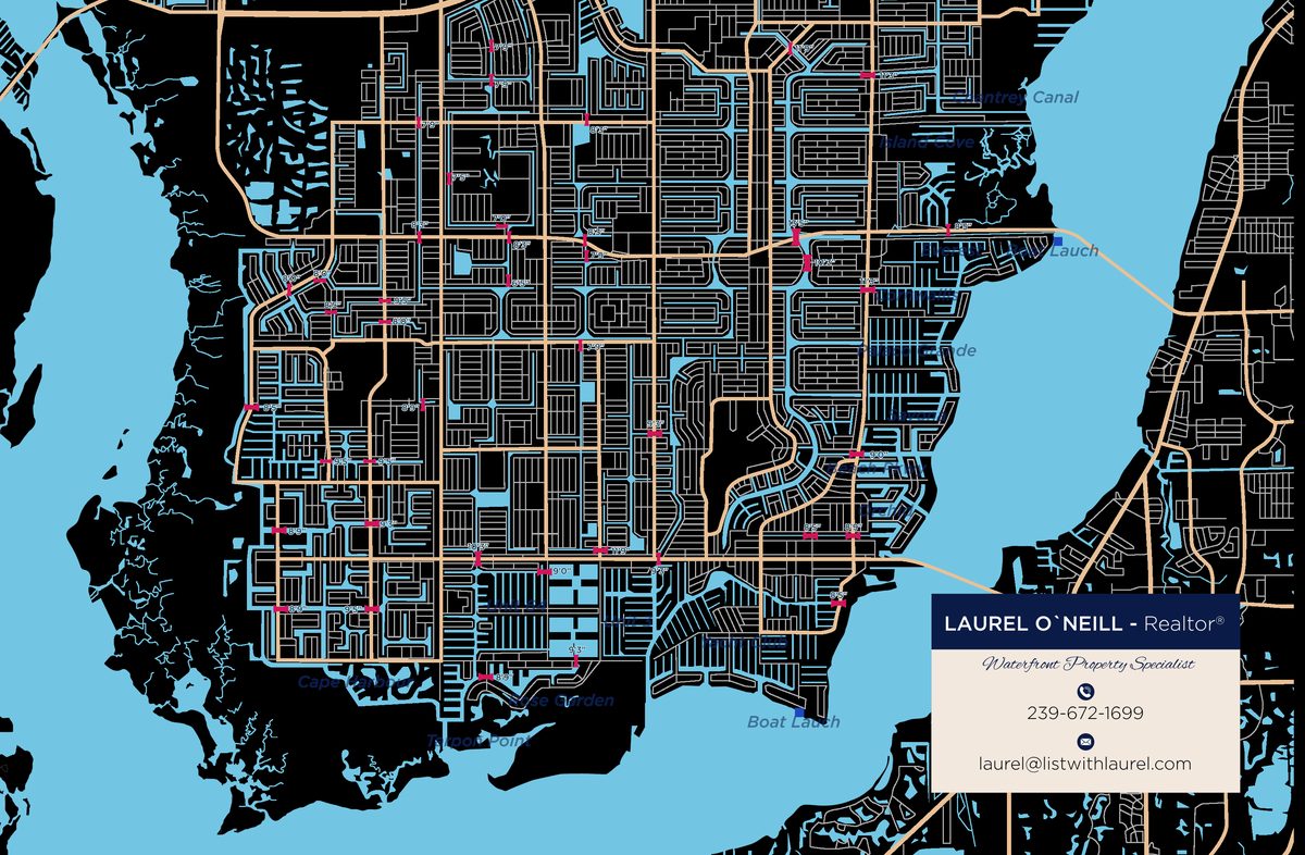 Cape Coral bridge height map