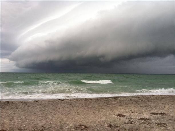 Storm front over the Gulf of Mexico